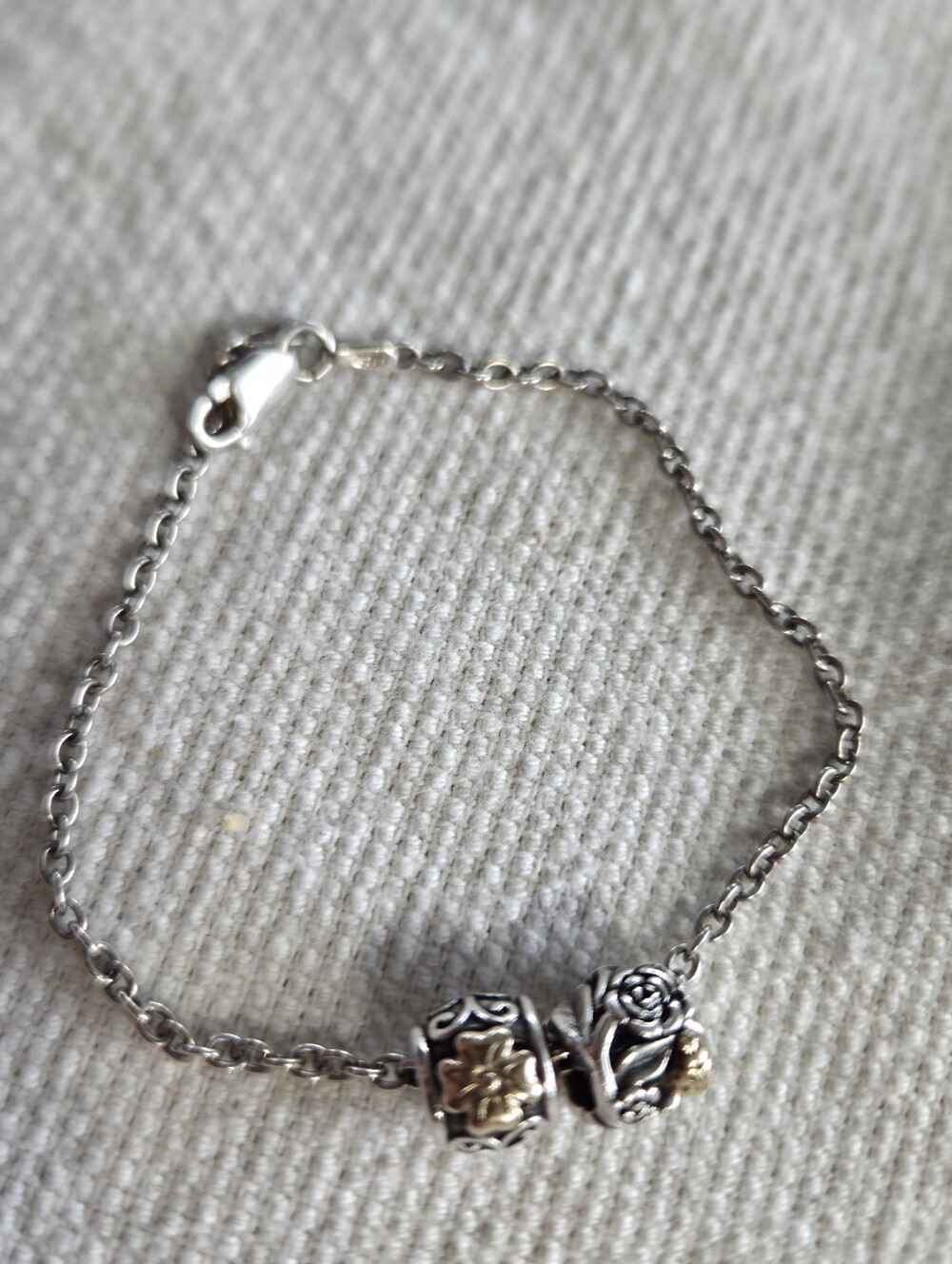 Sterling with 14K Bracelet + Charms